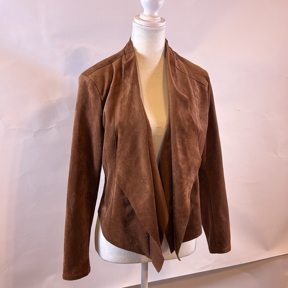 BLANK NYC | Brown Faux Suede Waterfall Jacket | Medium - Picture 3 of 10